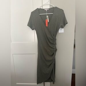 Anthropologie/Sundry Ruched V Neck Dress